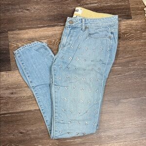 PAIGE Light Blue Skinny Jeans with Embellishments